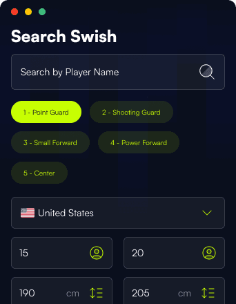 Saved search parameters